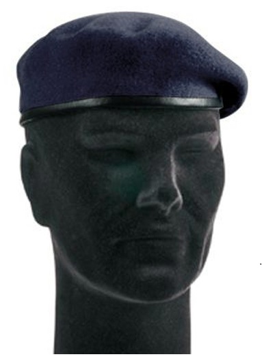 Béret bleu marine en laine réglementaire Armée Française